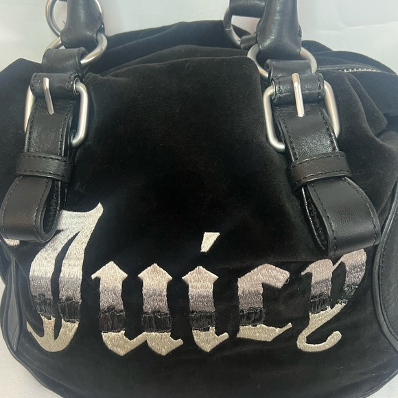 Juicy Couture Handbags - Vintage Juicy Couture Black Velour Bag